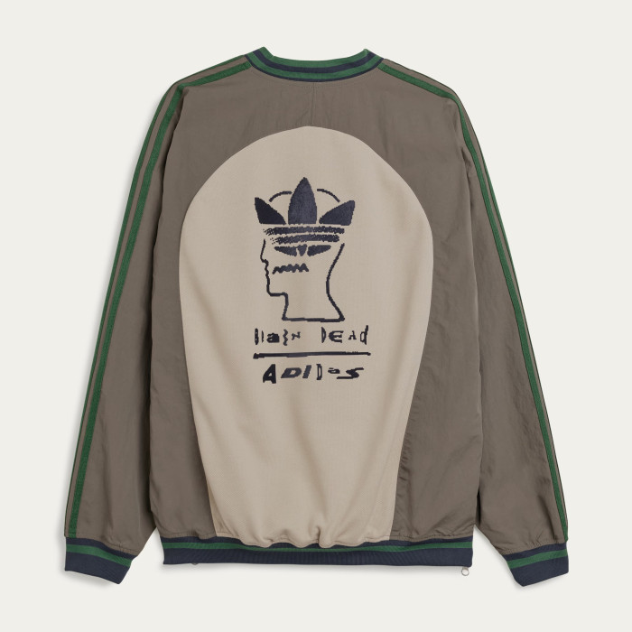 NIGO Adidas x Brain Dead Men's Spring/Summer Autumn Retro Color Contrasting Sports V-neck Hoodie Logo Long Sleeve Sweatshirt #nigo81714