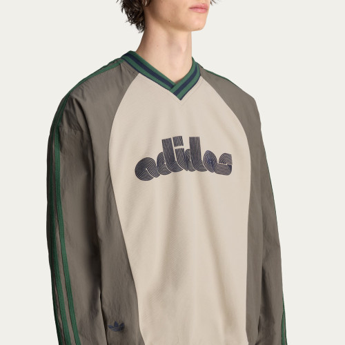 NIGO Adidas x Brain Dead Men's Spring/Summer Autumn Retro Color Contrasting Sports V-neck Hoodie Logo Long Sleeve Sweatshirt #nigo81714
