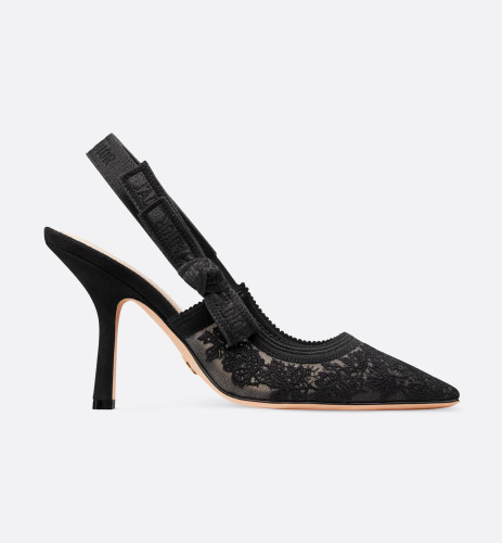 NIGO Dior Women's J'Adior Slingback Pump Spring/Summer Autumn Flower Embroidered Bow High Heels Pointed Thin Heels Casual Shoes Heel Height 6.5cm Heel Height 10.5cm #nigo81722
