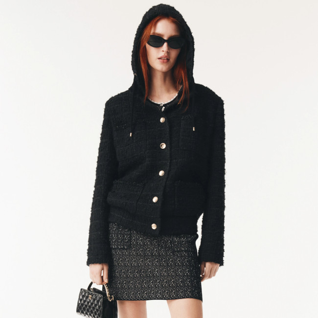 NIGO Chanel Women's Fall/Winter Tweed Single-Breasted Vintage Solid-Color Long-Sleeve Hooded Jacket Ngvp #nigo2549