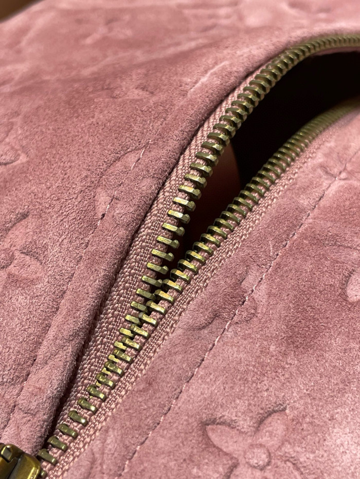 NIGO Louis Vuitton Men's Autumn/Winter Solid Color MONOGRAM Embossed Suede Leather Zipper Long Sleeve Sport Jacket #nigo76177