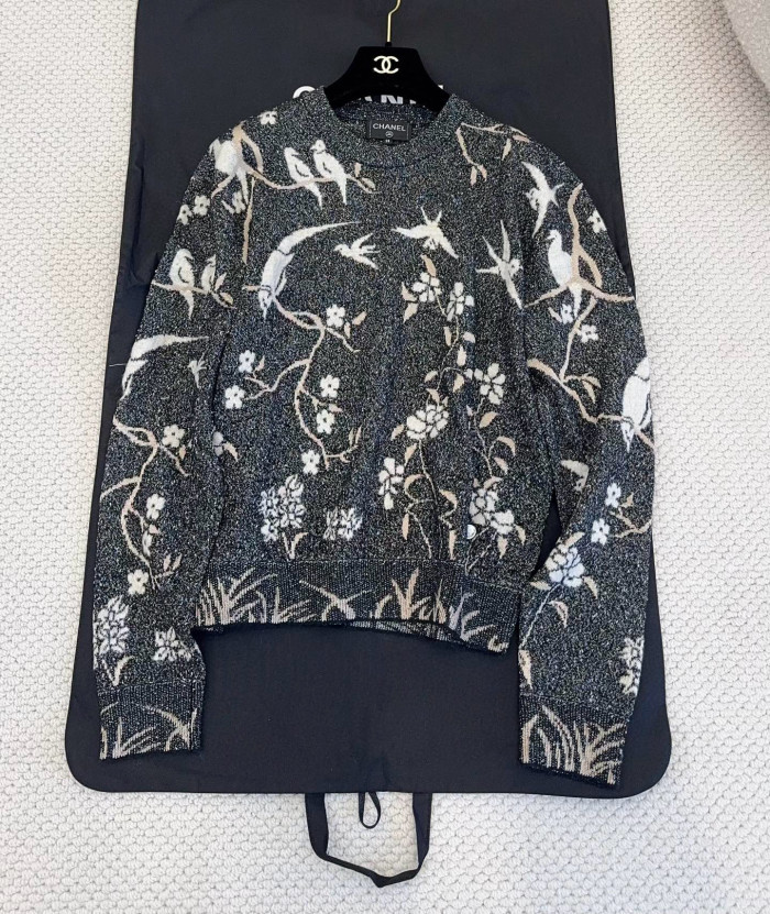 NIGO Chanel Women's Spring, Autumn, and Winter Jacquard Solid-Color Crew Neck Pullover Sweater Ngvp #nigo2551