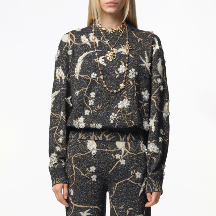NIGO Chanel Women's Spring, Autumn, and Winter Jacquard Solid-Color Crew Neck Pullover Sweater Ngvp #nigo2551