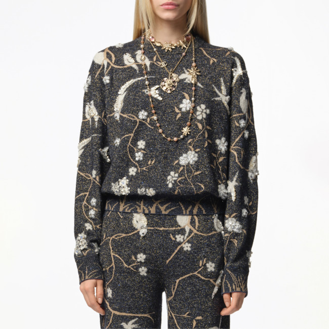 NIGO Chanel Women's Spring, Autumn, and Winter Jacquard Solid-Color Crew Neck Pullover Sweater Ngvp #nigo2551