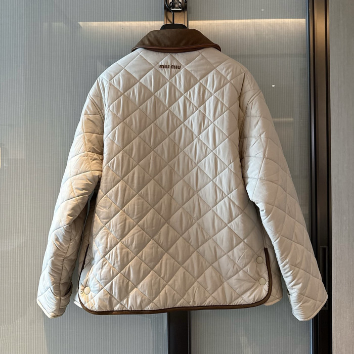 NIGO MiuMiu Women's Fall/Winter Fashion Casual Color Block Collared Single Breasted Checkered Oversized Cotton Coat Jacket #nigo79227
