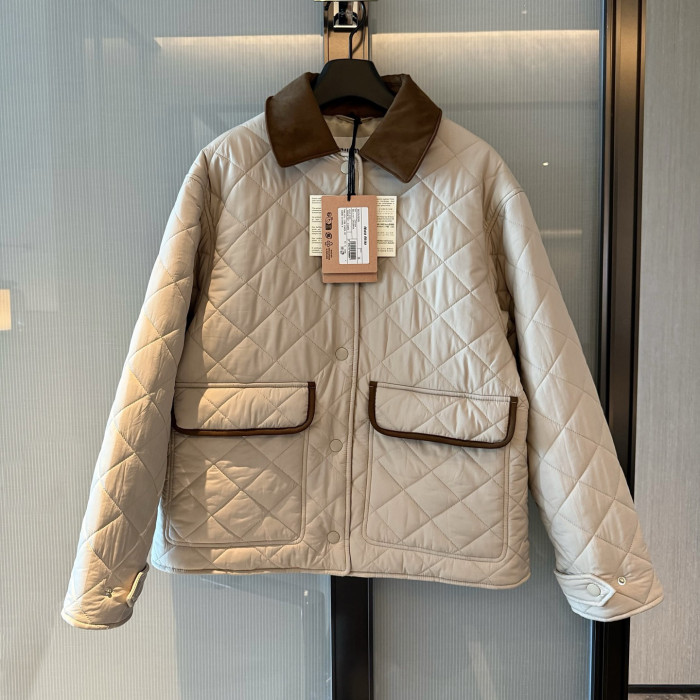 NIGO MiuMiu Women's Fall/Winter Fashion Casual Color Block Collared Single Breasted Checkered Oversized Cotton Coat Jacket #nigo79227