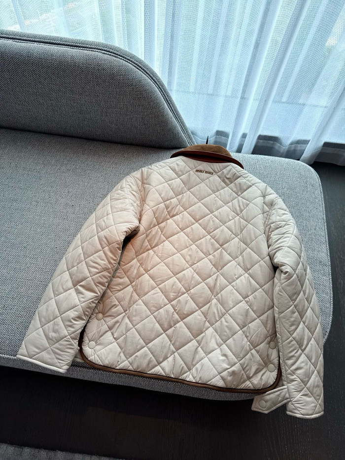 NIGO MiuMiu Women's Fall/Winter Fashion Casual Color Block Collared Single Breasted Checkered Oversized Cotton Coat Jacket #nigo79227