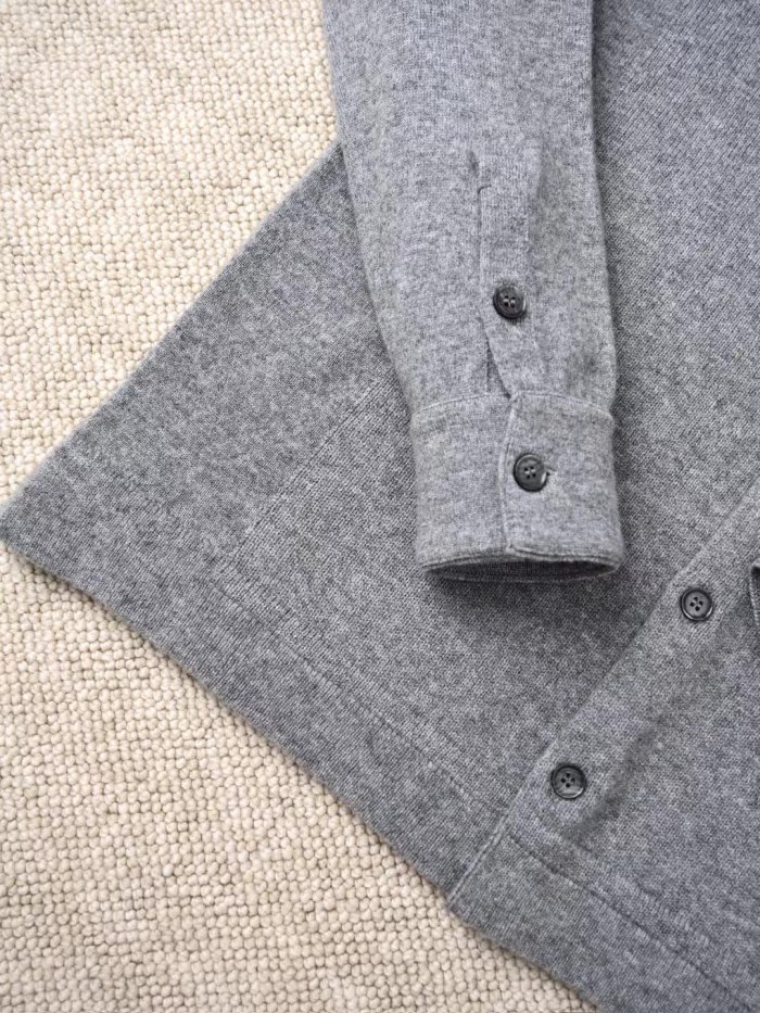 NIGO Ermenegildo Zegna Men's Spring, Summer, Autumn Cashmere Silk Lapel Long Sleeved Single Breasted Solid Color Shirt Ngvp #nigo2564