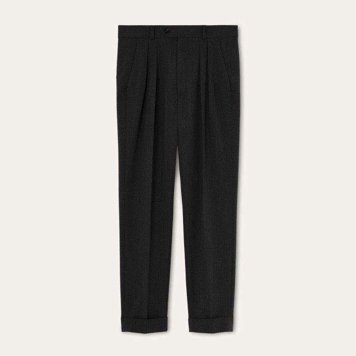 NIGO Loro Piana Men's Stafford Mid-Rise Straight-Leg Wool Solid-Color All-Season Casual Pants Ngvp #nigo2563
