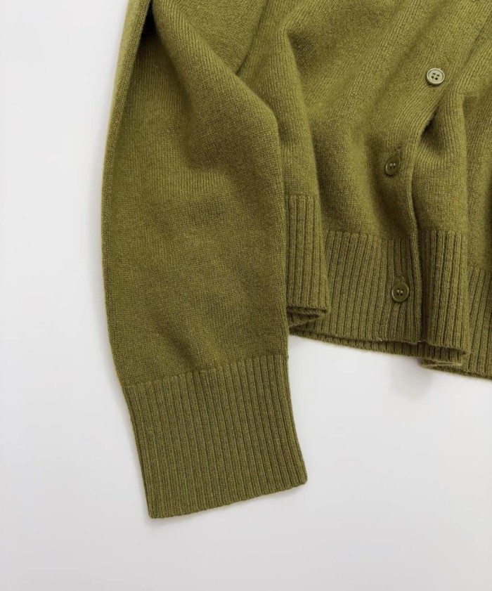 NIGO MiuMiu Women's Fall/Winter Fashion Classic Solid Color Lapel Single Breasted Solid Color Knit Long Sleeve Cardigan #nigo79241