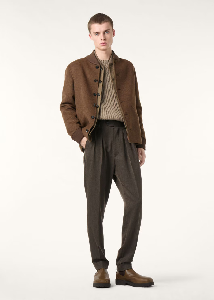 NIGO Loro Piana Men's Stafford Mid-Rise Straight-Leg Wool Solid-Color All-Season Casual Pants Ngvp #nigo2563