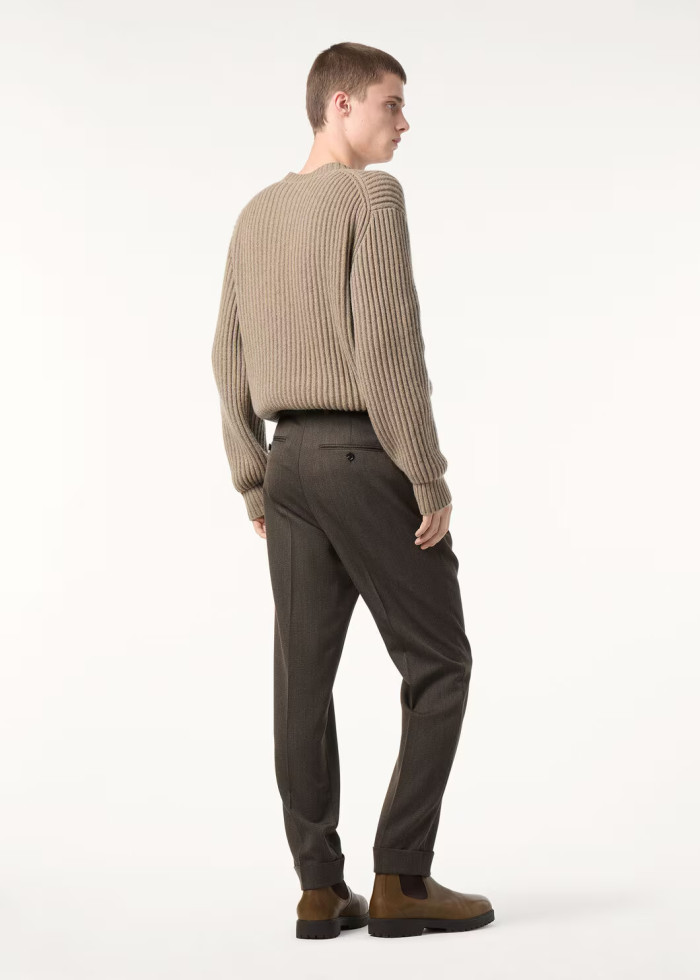 NIGO Loro Piana Men's Stafford Mid-Rise Straight-Leg Wool Solid-Color All-Season Casual Pants Ngvp #nigo2563