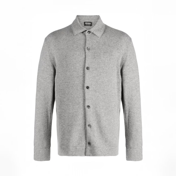 NIGO Ermenegildo Zegna Men's Spring, Summer, Autumn Cashmere Silk Lapel Long Sleeved Single Breasted Solid Color Shirt Ngvp #nigo2564
