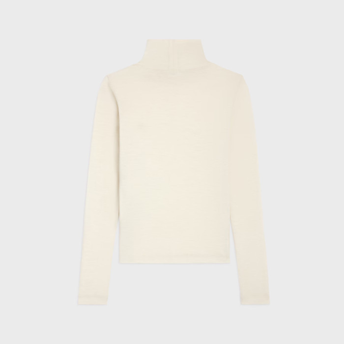 NIGO Celine Women's Fall/Winter Fashion Casual High Neck Long Sleeve Logo Mini Label Solid Color Wool Base Layer Sweater #nigo79263