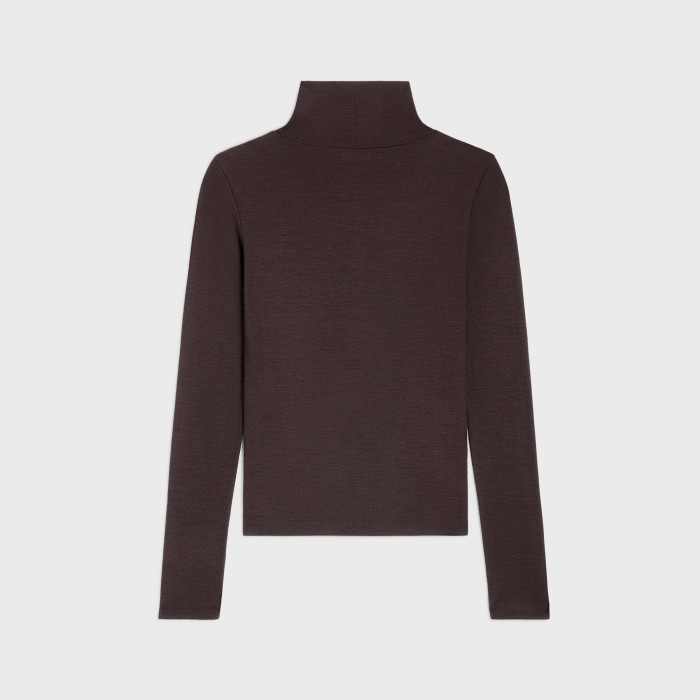 NIGO Celine Women's Fall/Winter Fashion Casual High Neck Long Sleeve Logo Mini Label Solid Color Wool Base Layer Sweater #nigo79263