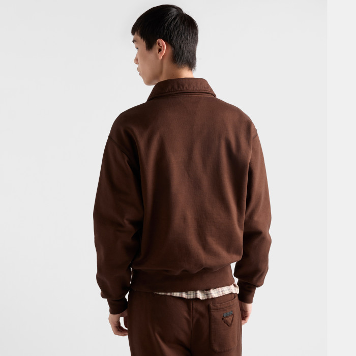 NIGO Prada Men's And Women's Spring/fall Fashion Casual Solid Color Collared Half Zip Logo Polo Shirt Pullover Long Sleeve Sweatshirt #nigo79262
