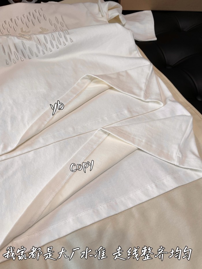 NIGO Louis Vuitton Men's Summer Solid Color Letter Beaded Embroidery Casual Round Neck Short Sleeve T-Shirt #nigo72342