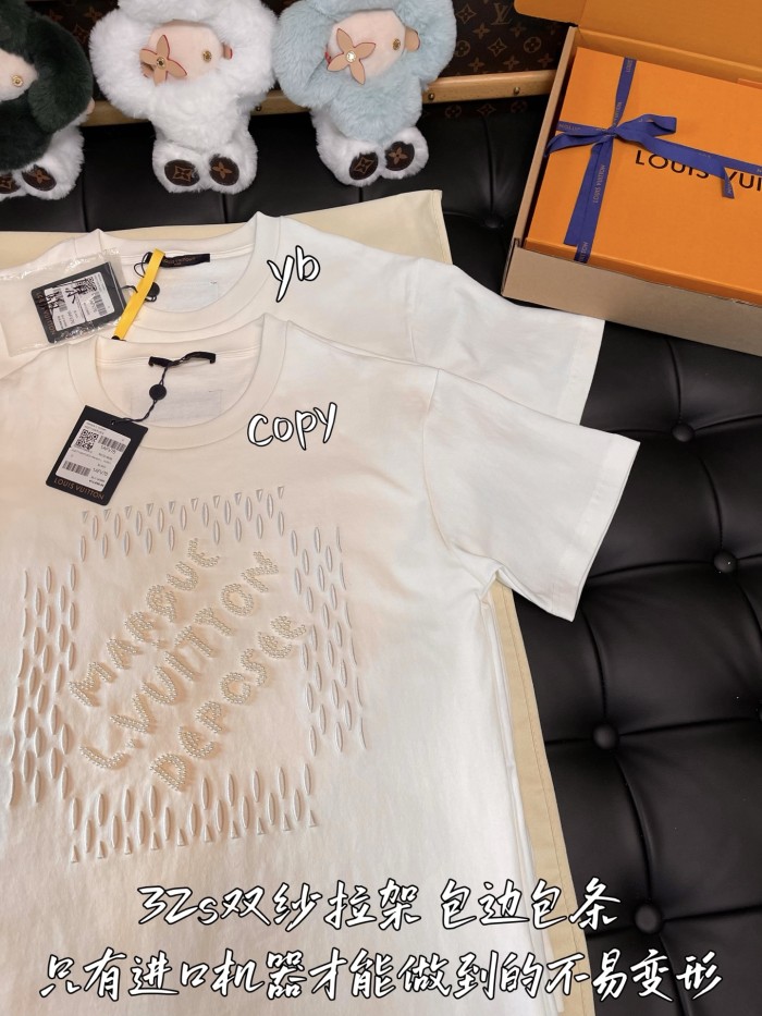 NIGO Louis Vuitton Men's Summer Solid Color Letter Beaded Embroidery Casual Round Neck Short Sleeve T-Shirt #nigo72342