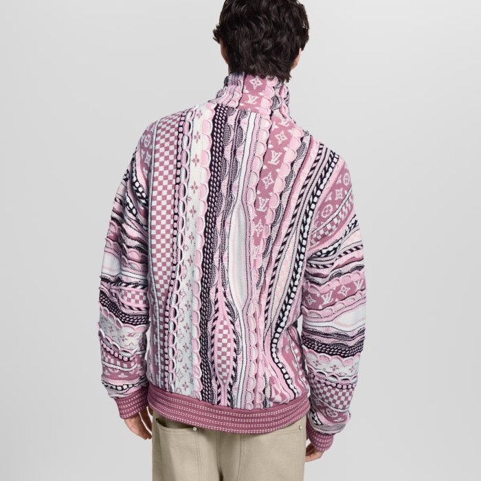 NIGO Louis Vuitton Men's And Women's Spring/fall Fashion Casual High Neck Pullover Half Zip Color Block Classic Print Sweatshirt #nigo79281