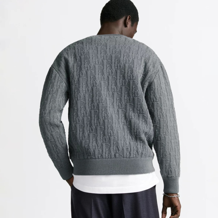 NIGO Dior Men's Fall/Winter Fashion Casual Crewneck Pullover Solid Jacquard Sweater #nigo79314
