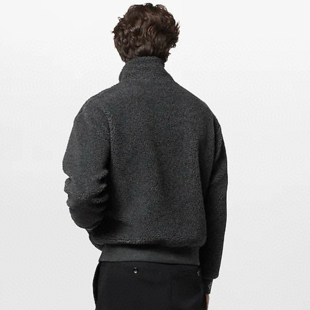 NIGO Louis Vuitton Men's Winter Fashion Casual High Neck Zipper Solid Color Fleece Jacket #nigo79325