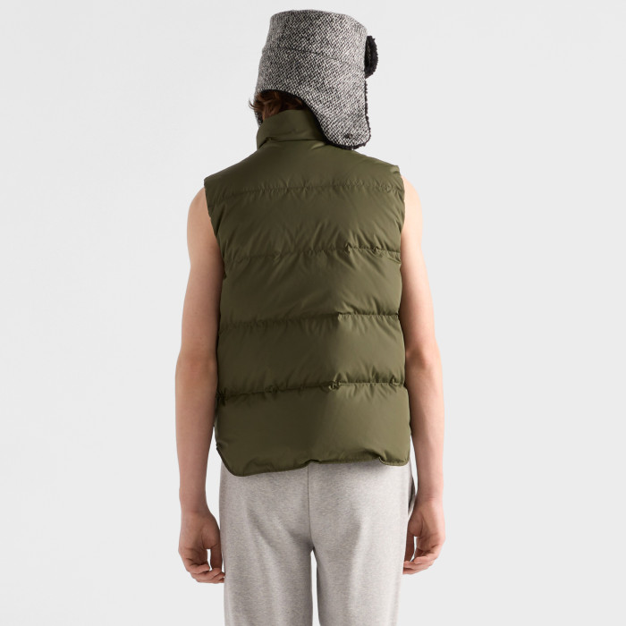 NIGO Prada Men's Fall/Winter Fashion Casual High Neck Single Button Solid Color Logo Triangle Patch Decorated Vest #nigo79331