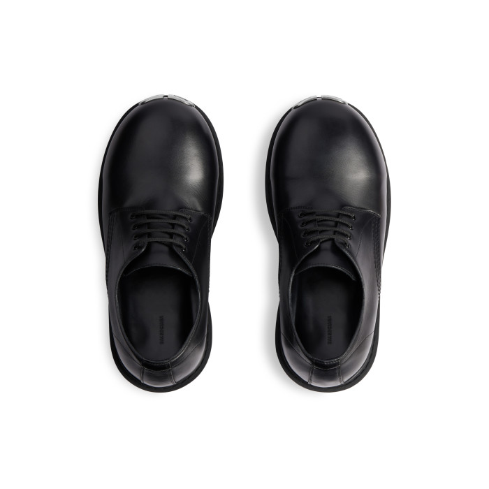 NIGO Balenciaga STOMPER Men's Spring/Fall Fashion Classic Round Toe Lace Up Chunky Heel Brogues Derby Shoes #nigo79321