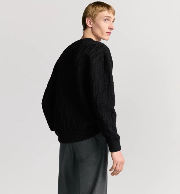 NIGO Dior Men's Fall/Winter Fashion Casual Crewneck Pullover Solid Jacquard Sweater #nigo79314