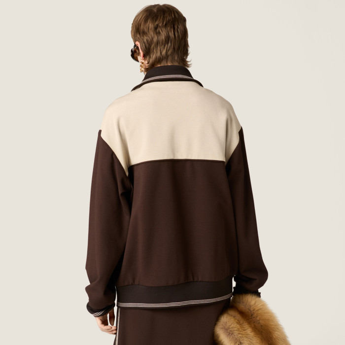 NIGO MiuMiu Women's Spring/Fall Fashion Casual Collared Zipper Color-Block Cardigan Jacket #nigo79326