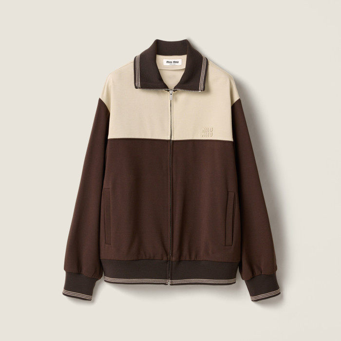 NIGO MiuMiu Women's Spring/Fall Fashion Casual Collared Zipper Color-Block Cardigan Jacket #nigo79326