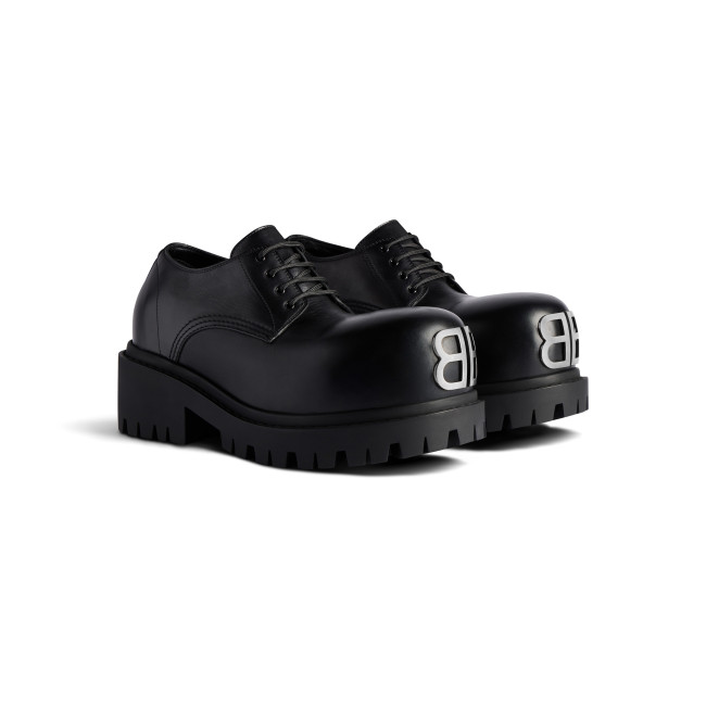 NIGO Balenciaga STOMPER Men's Spring/Fall Fashion Classic Round Toe Lace Up Chunky Heel Brogues Derby Shoes #nigo79321
