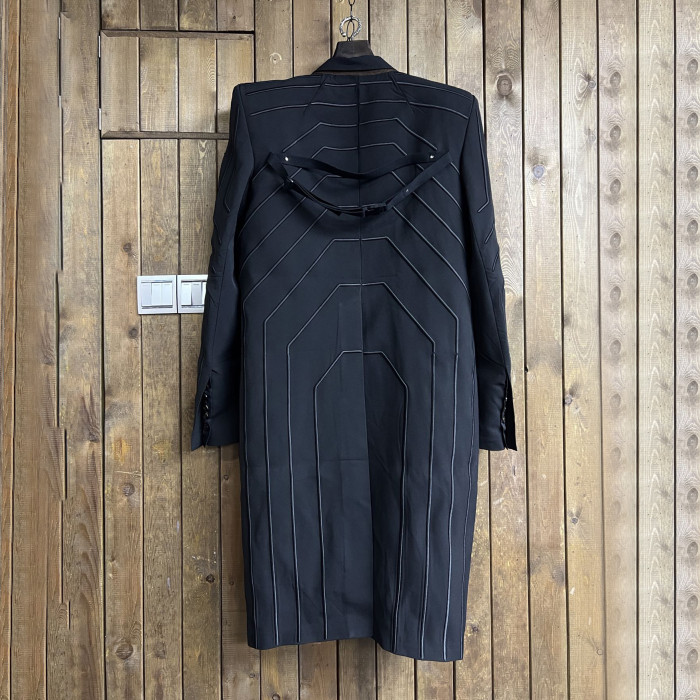 NIGO Rick Owens Men's Spring/Fall Fashion Classic V Neck Single Breasted Solid Color Long Suit Jacket #nigo79334