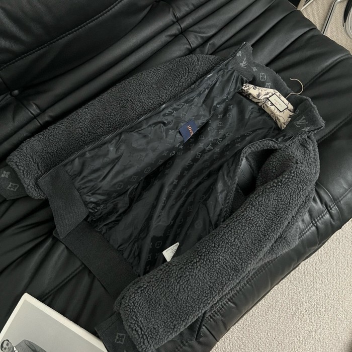 NIGO Louis Vuitton Men's Winter Fashion Casual High Neck Zipper Solid Color Fleece Jacket #nigo79325