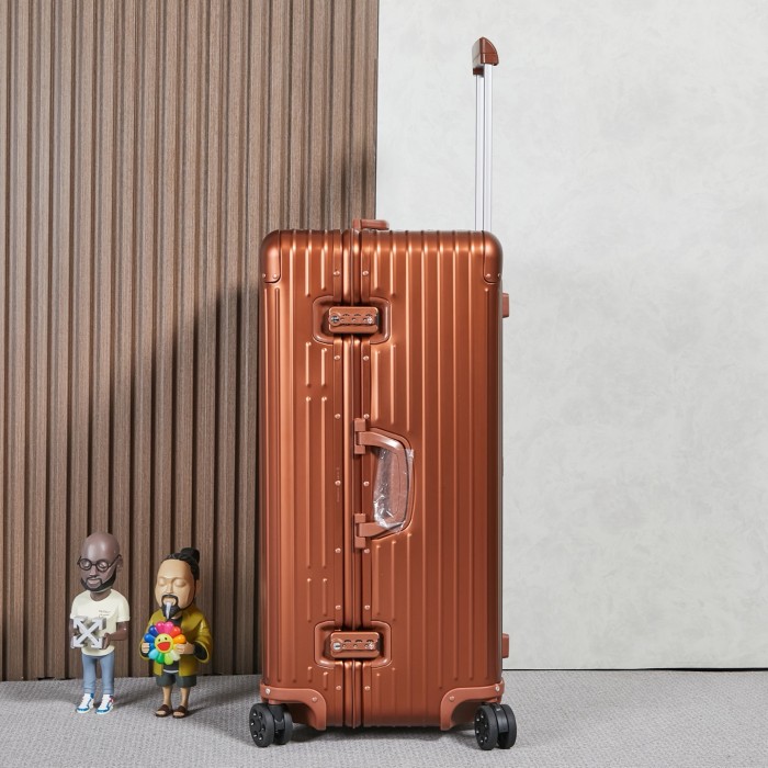 NIGO Rimowa Men's And Women's Fashion Classic Solid Color Checked Luggage With Retractable Handle 33-inch Suitcase Checked Luggage Bag Bags #nigo79299