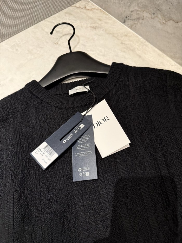 NIGO Dior Men's Fall/Winter Fashion Casual Crewneck Pullover Solid Jacquard Sweater #nigo79314