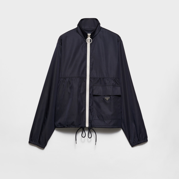 NIGO Prada Women's Spring/Fall Fashion Casual High Neck Zipper Jacket with Elastic Waist Zipper Half Skirt Suit Set #nigo79313