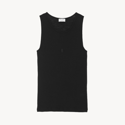 NIGO SAINT LAURENT CASSANDR Women's Spring/Summer Fashion Casual Crewneck Pullover Ribbed Cotton Logo Embroidered Tank Top Vest #nigo79359