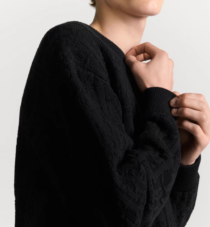NIGO Dior Men's Fall/Winter Fashion Casual Crewneck Pullover Solid Jacquard Sweater #nigo79314