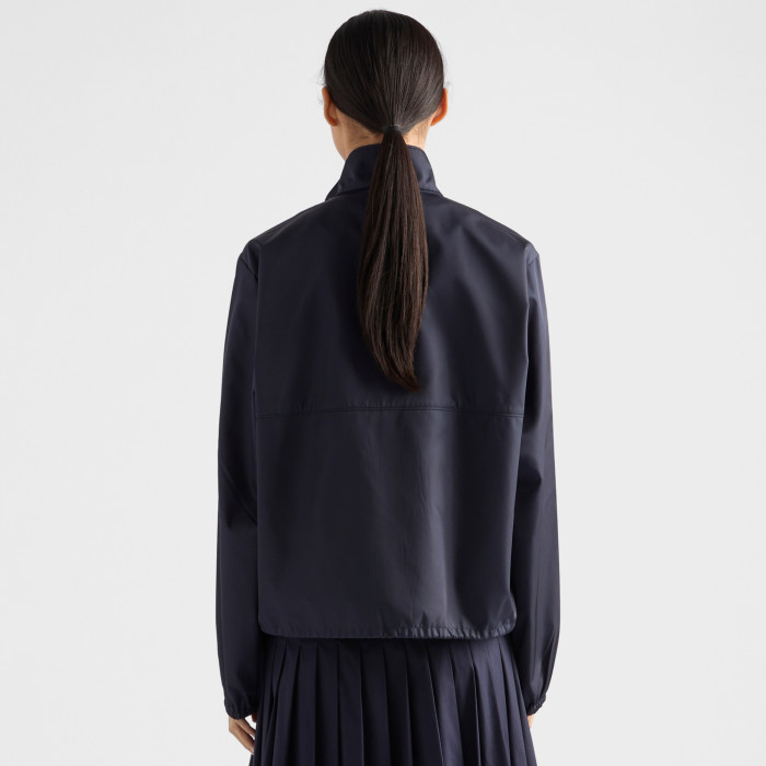 NIGO Prada Women's Spring/Fall Fashion Casual High Neck Zipper Jacket with Elastic Waist Zipper Half Skirt Suit Set #nigo79313