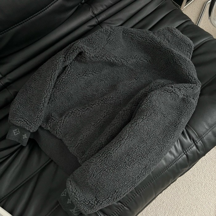 NIGO Louis Vuitton Men's Winter Fashion Casual High Neck Zipper Solid Color Fleece Jacket #nigo79325