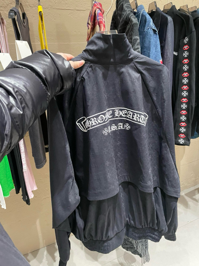 NIGO Chrome Hearts Men's And Women's Spring/Fall Fashion Casual Solid Color High Neck Classic Print Long Sleeve Jacket #nigo79322