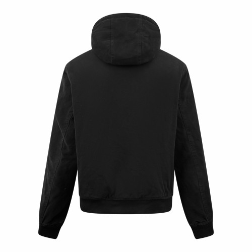 NIGO Prada Men's Winter Fashion Casual Solid Color Hooded Zip Up Jacket With Triangle Label Cotton Coat Cotton Jacket #nigo79344