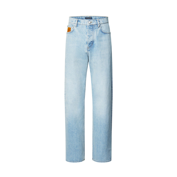 NIGO Louis Vuitton Men's Spring/Autumn Solid Color Embroidered Logo Pocket Jeans Pants #nigo77221