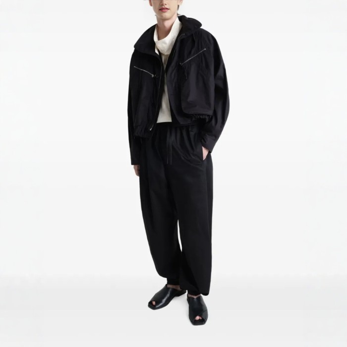 NIGO Lemaire Men's Fall And Winter Black Simple Loose Silhouette Paratrooper Workwear Zipper Jacket Tide Ngvp #nigo2636