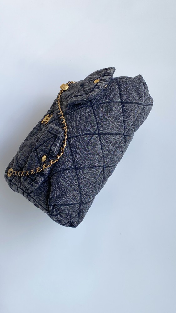 NIGO Chanel Women's Fashion Classic Solid Color Logo Denim Quilted Tote Shoulder Chain Bag Bags #nigo79349