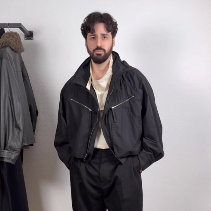 NIGO Lemaire Men's Fall And Winter Black Simple Loose Silhouette Paratrooper Workwear Zipper Jacket Tide Ngvp #nigo2636