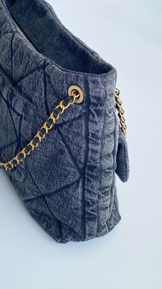 NIGO Chanel Women's Fashion Classic Solid Color Logo Denim Quilted Tote Shoulder Chain Bag Bags #nigo79349