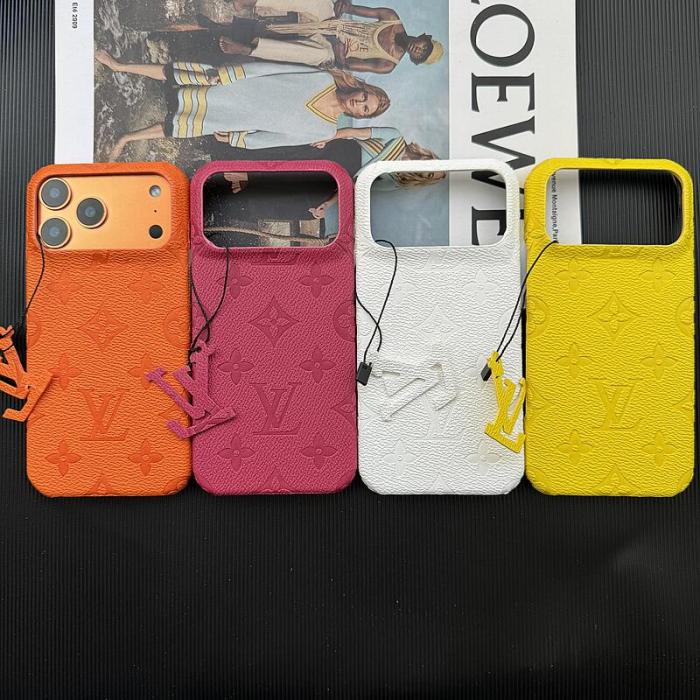 NIGO Louis Vuitton Men's And Women's Fashion Classic Solid Color Embossed iPhone 12-17 Pro Max Phone Case  Other Accessories #nigo79352