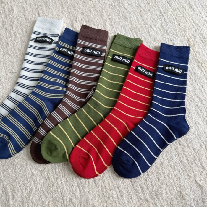 NIGO MiuMiu Men's And Women's Spring/fall Fashion Casual Logo Letter Emblem Socks Accessories #nigo79364
