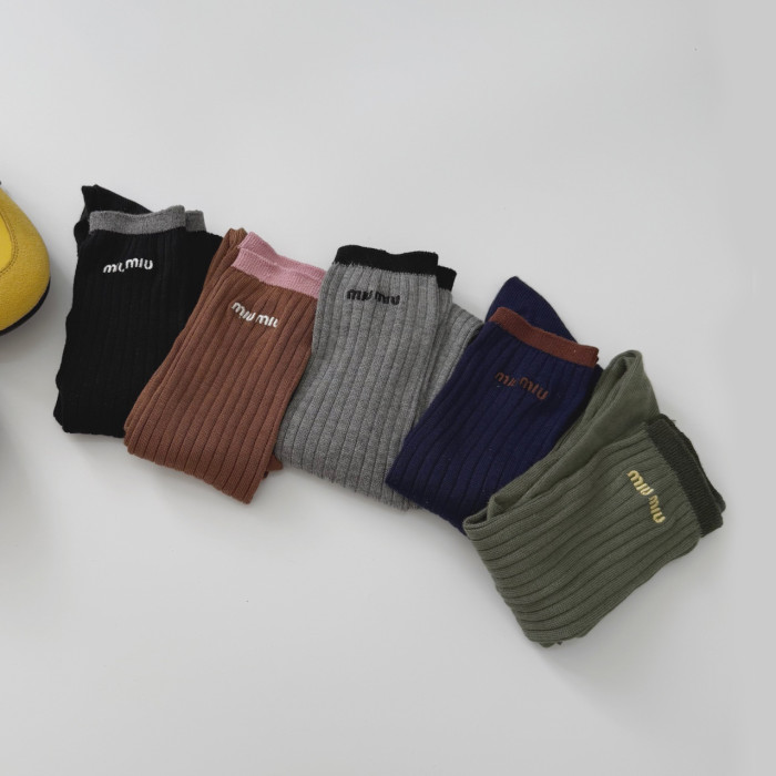 NIGO MiuMiu Men's And Women's Spring/fall Fashion Casual Logo Letter Emblem Socks Accessories #nigo79364